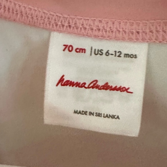 Hanna Andersson Pink and White Striped One Piece Swimsuit - Picture 3 of 3